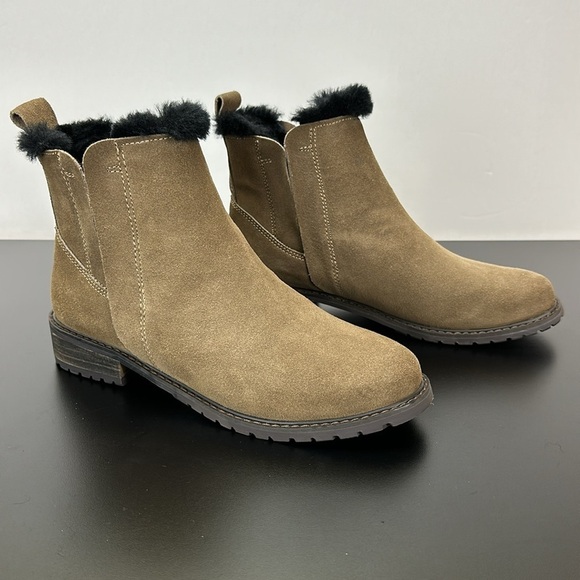 EMU Australia Suede Pioneer Chelsea Ankle Boots Size 8 Waterproof Merino Wool - Picture 13 of 13